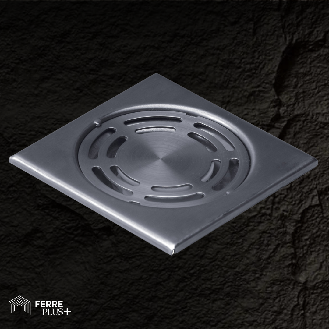 REJILLA CUADRADA DE PISO CON SIFÓN