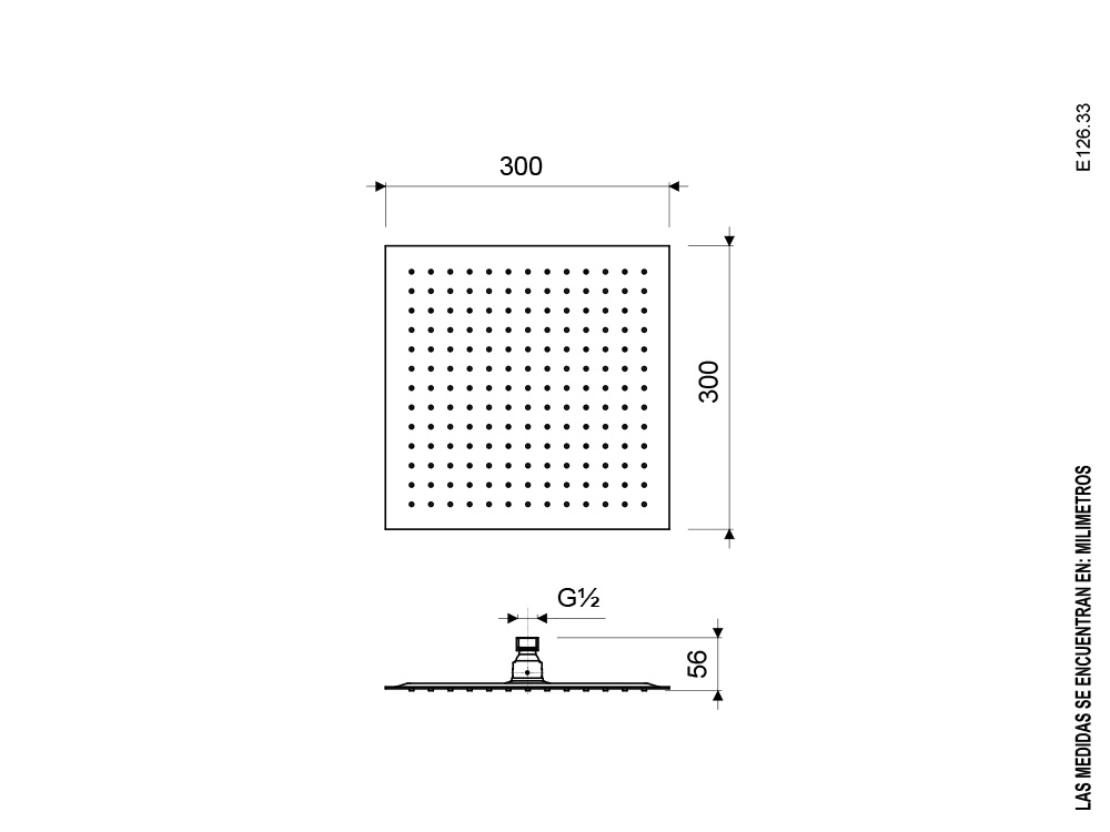 CABEZA DE DUCHA CUADRADA DE ACERO - Image 2
