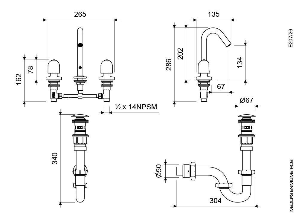 JUEGO 8" LUMINA - LAVABO - Image 6
