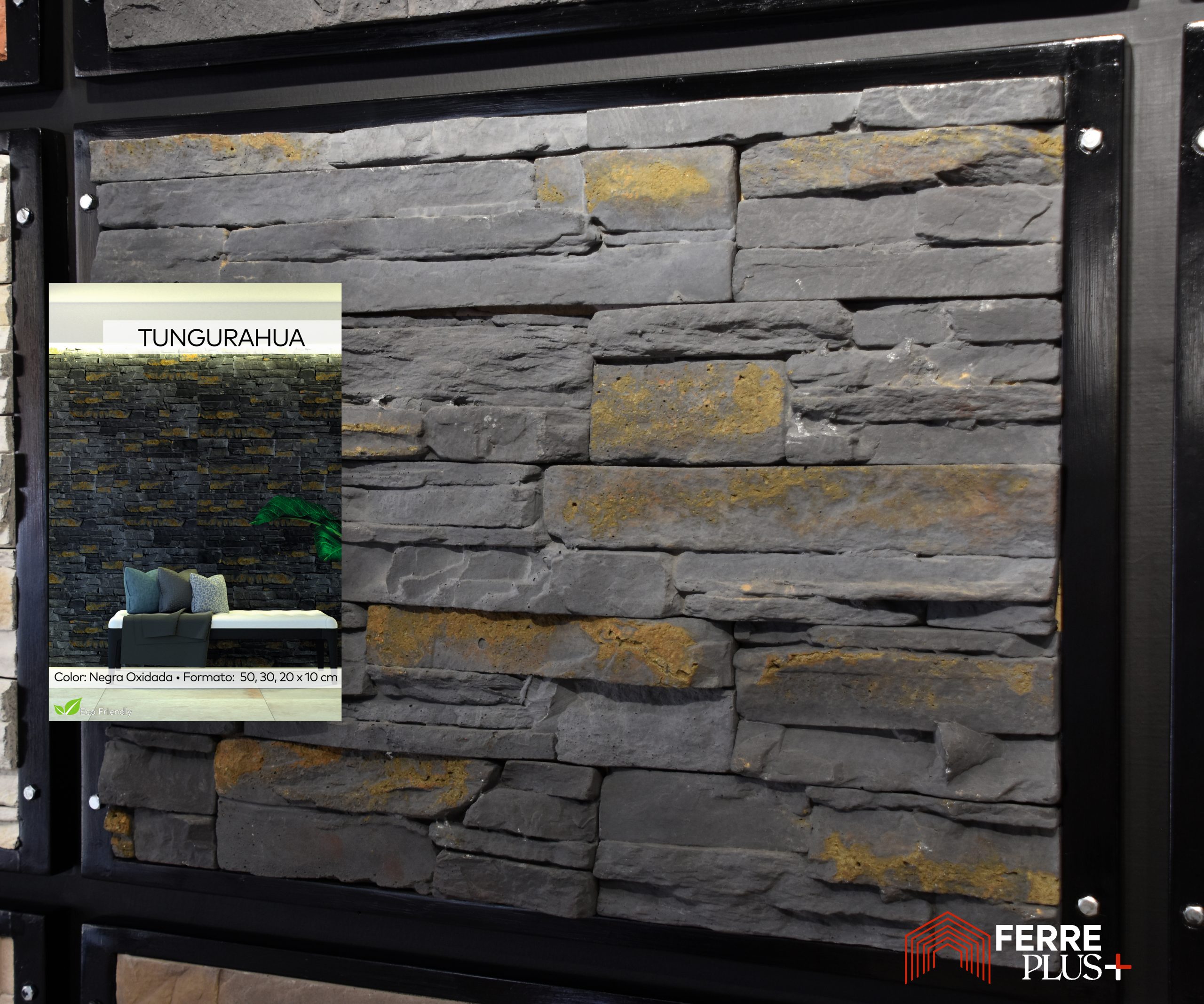 PIEDRA TUNGURAHUA NEGRA OXIDADA
