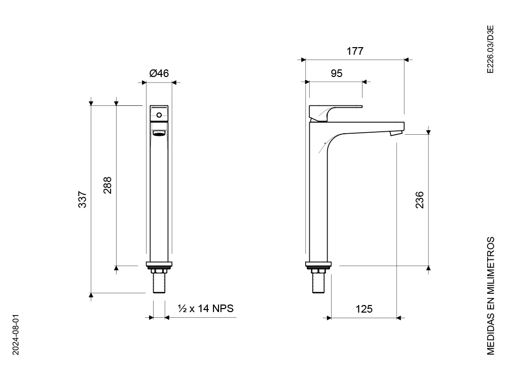 LLAVE ALTA DE VESSEL - LAVAMANOS - Image 6